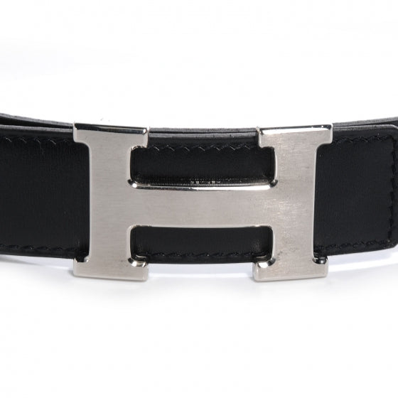 Chamonix Togo Reversible Constance 32mm H Belt Gold and Noir Brushed Silver 75