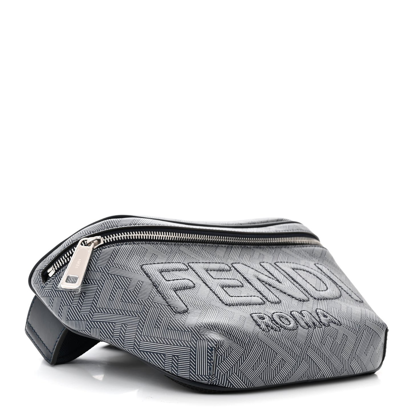 Calfskin Shadow Striped FF Logo Belt Bag Multicolor