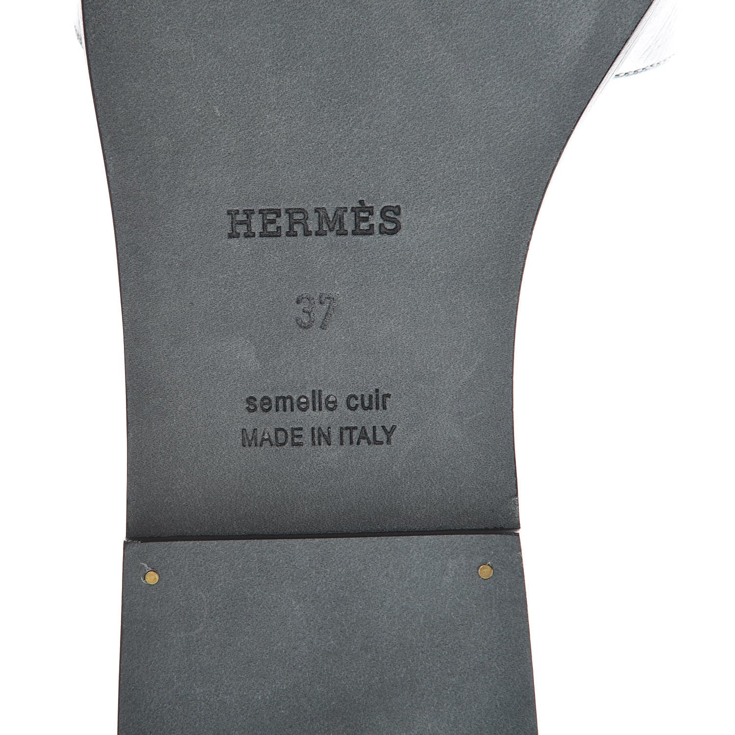 Hermes Epsom View Sandals 37 Argent 6 of 8