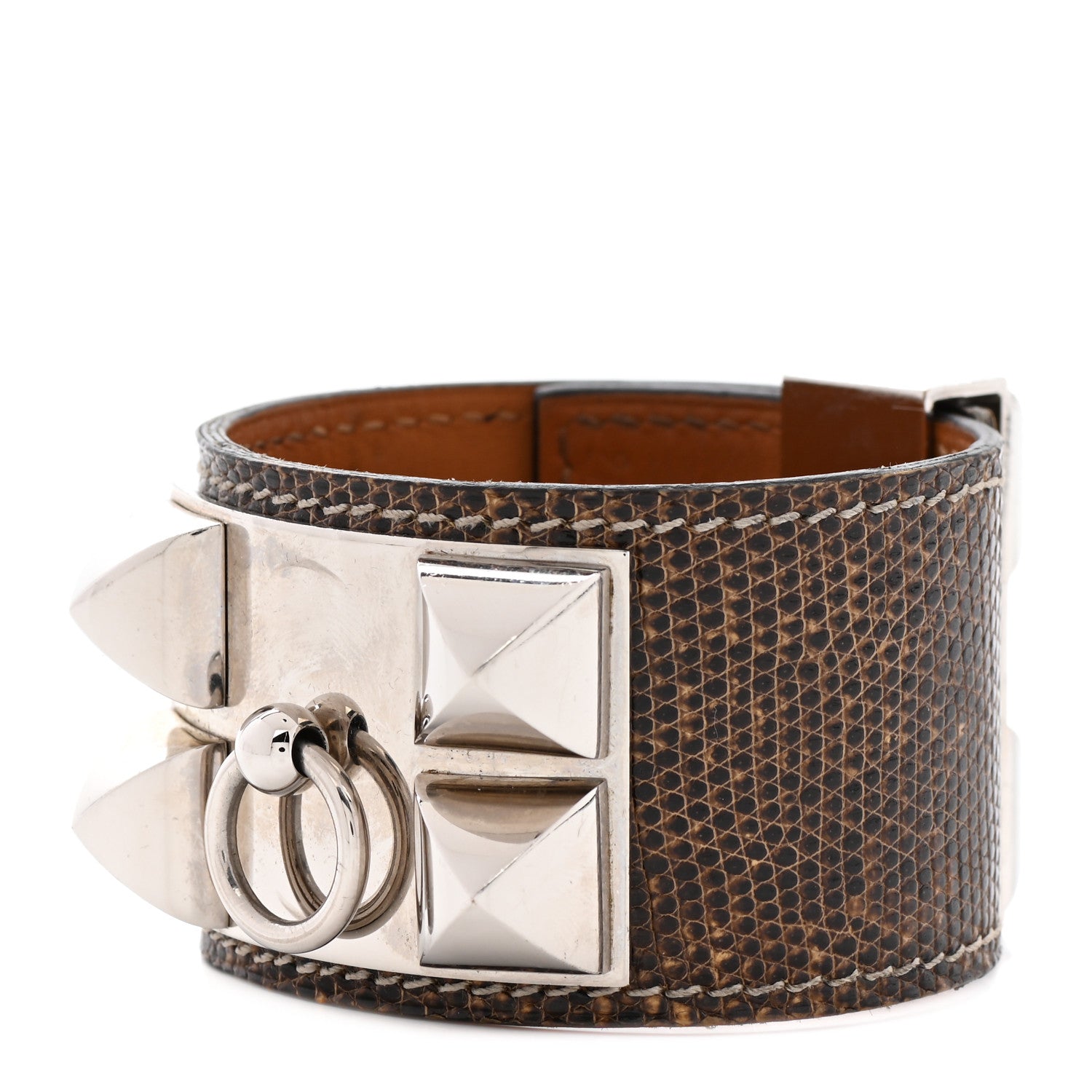 Hermes Lizard Collier De Chien CDC Bracelet S Ombre 1 of 7