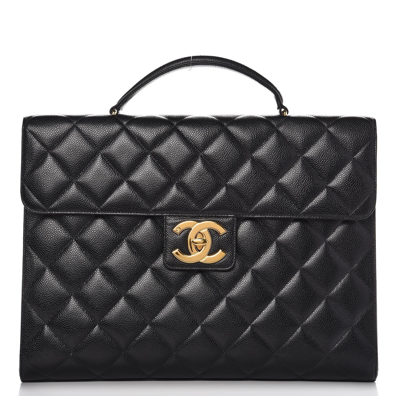 Chanel Caviar Quilted Briefcase Laptop Bag Black 1 of 11