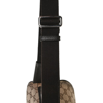 Gucci Monogram Dollar Calfskin Waist Pouch Beige Ebony Testa di Moro Marrone Scuro 14 of 15