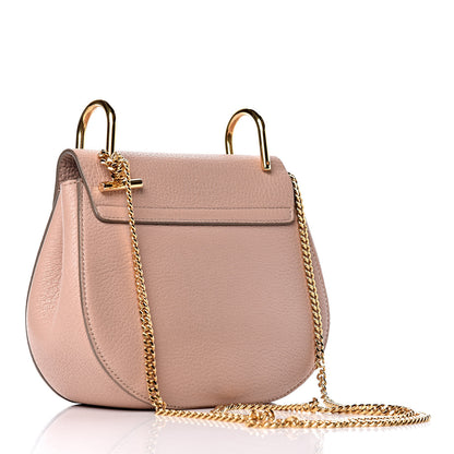 Chloe Grained Lambskin Mini Drew Shoulder Bag Cement Pink 3 of 9