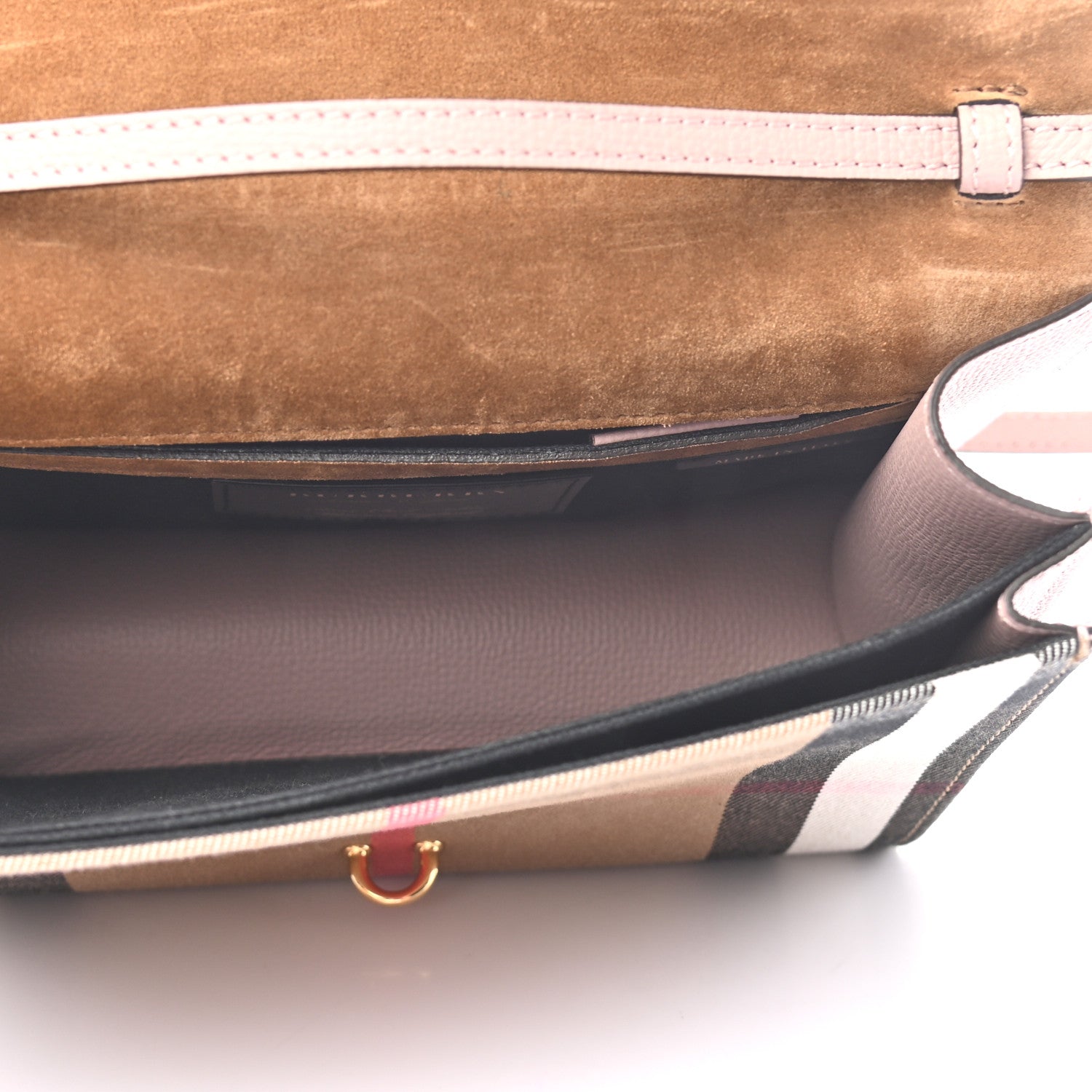 Burberry Derby Calfskin House Check Small Macken Crossbody Bag Pale Orchid 5 of 9