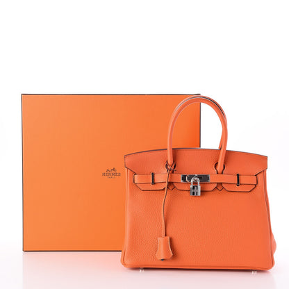Hermes Taurillon Clemence Birkin 30 Feu 30 of 30