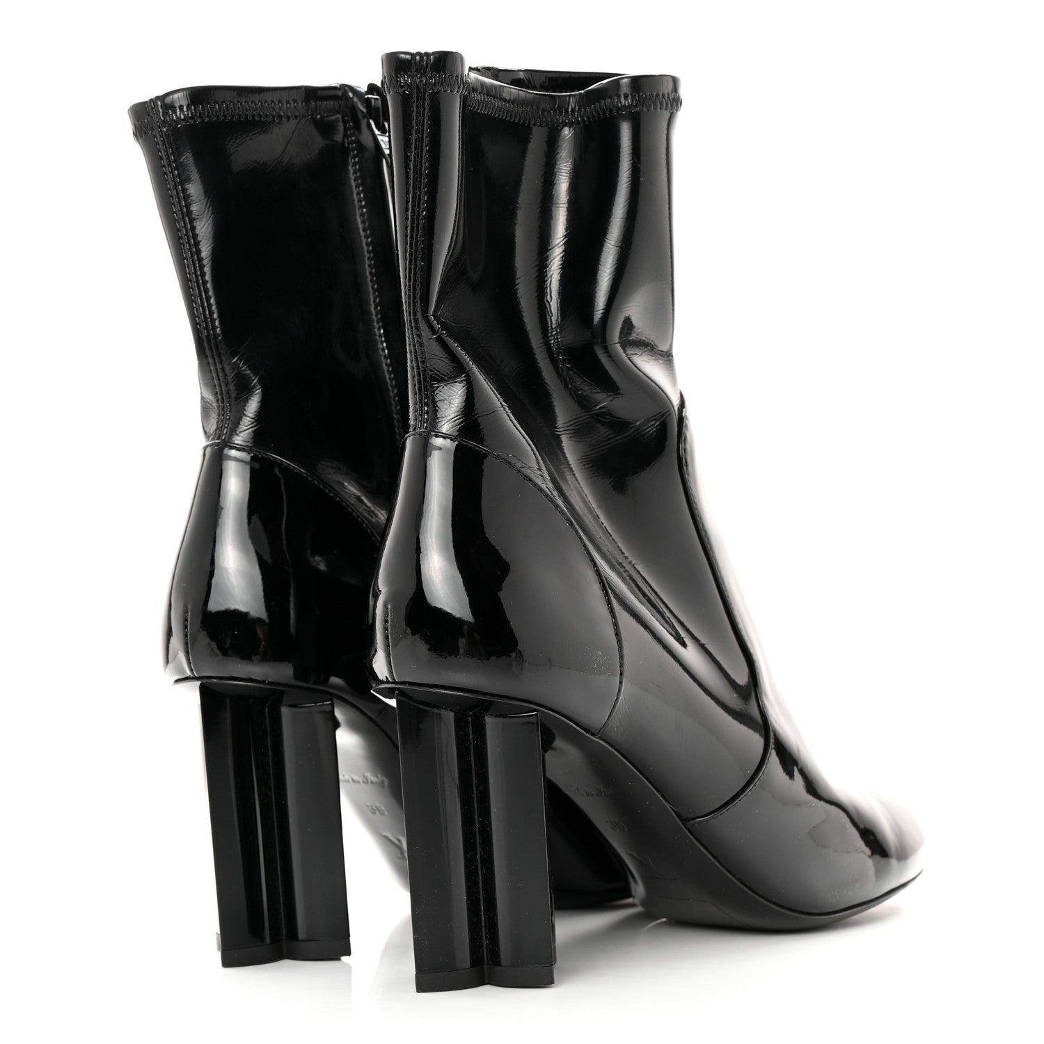 Louis Vuitton Patent Silhouette Ankle Boots 38 Black 4 of 13