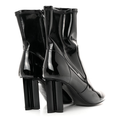 Louis Vuitton Patent Silhouette Ankle Boots 38 Black 4 of 13