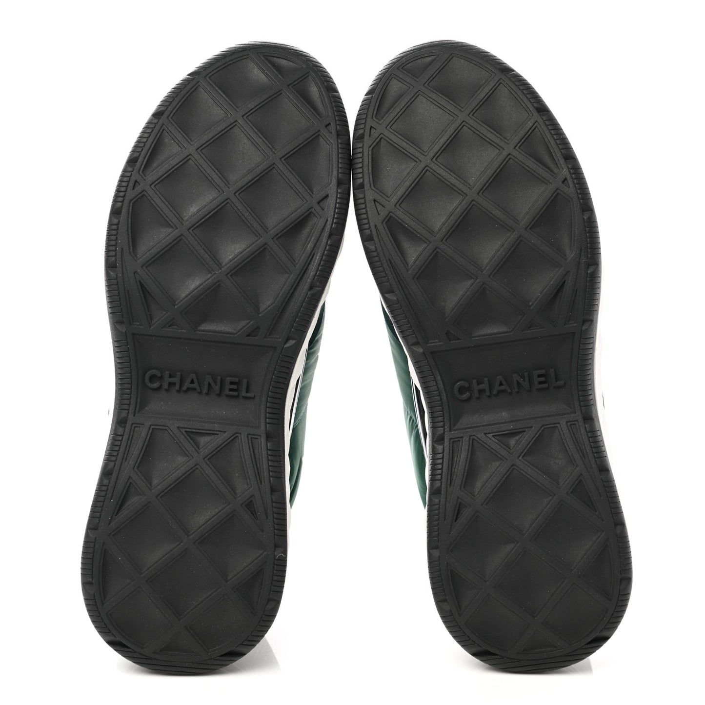 Nylon Suede Calfskin Womens Logo Sneakers 36.5 Green