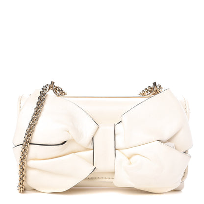 Valentino Garavani Nappa Bow Flap Shoulder Bag White 1 of 8