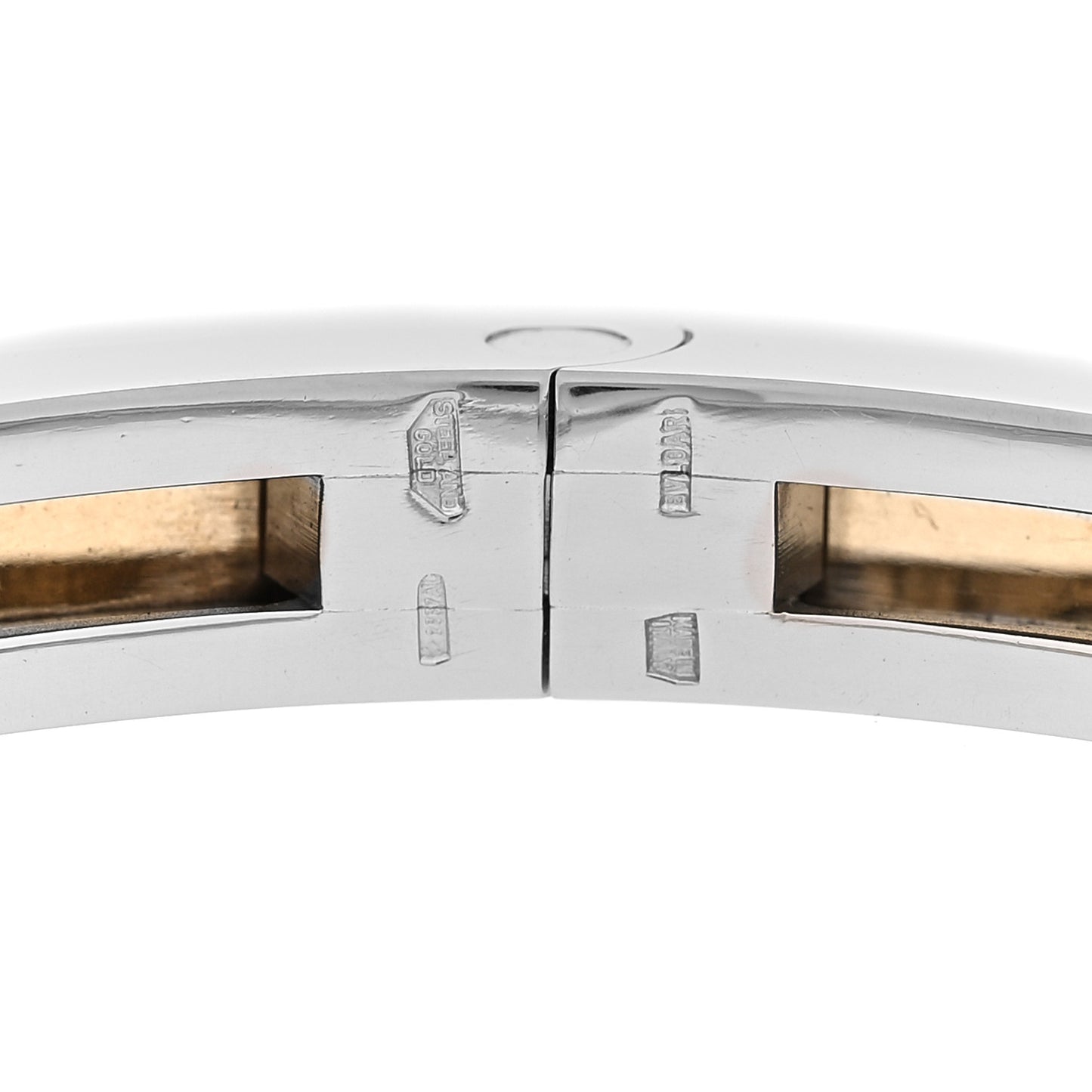 18K Yellow Gold Stainless Steel B.Zero1 Bangle Bracelet