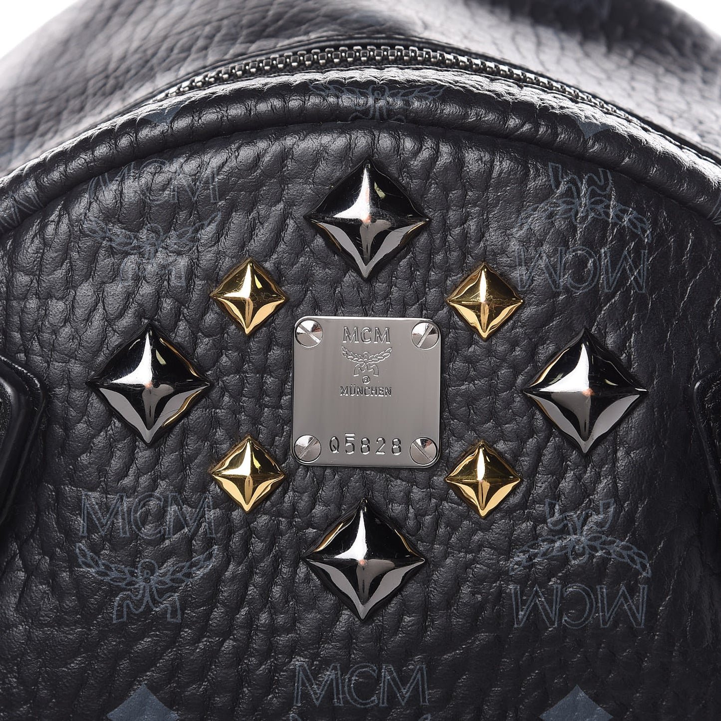 Visetos Studded Small Dual Stark Backpack Black