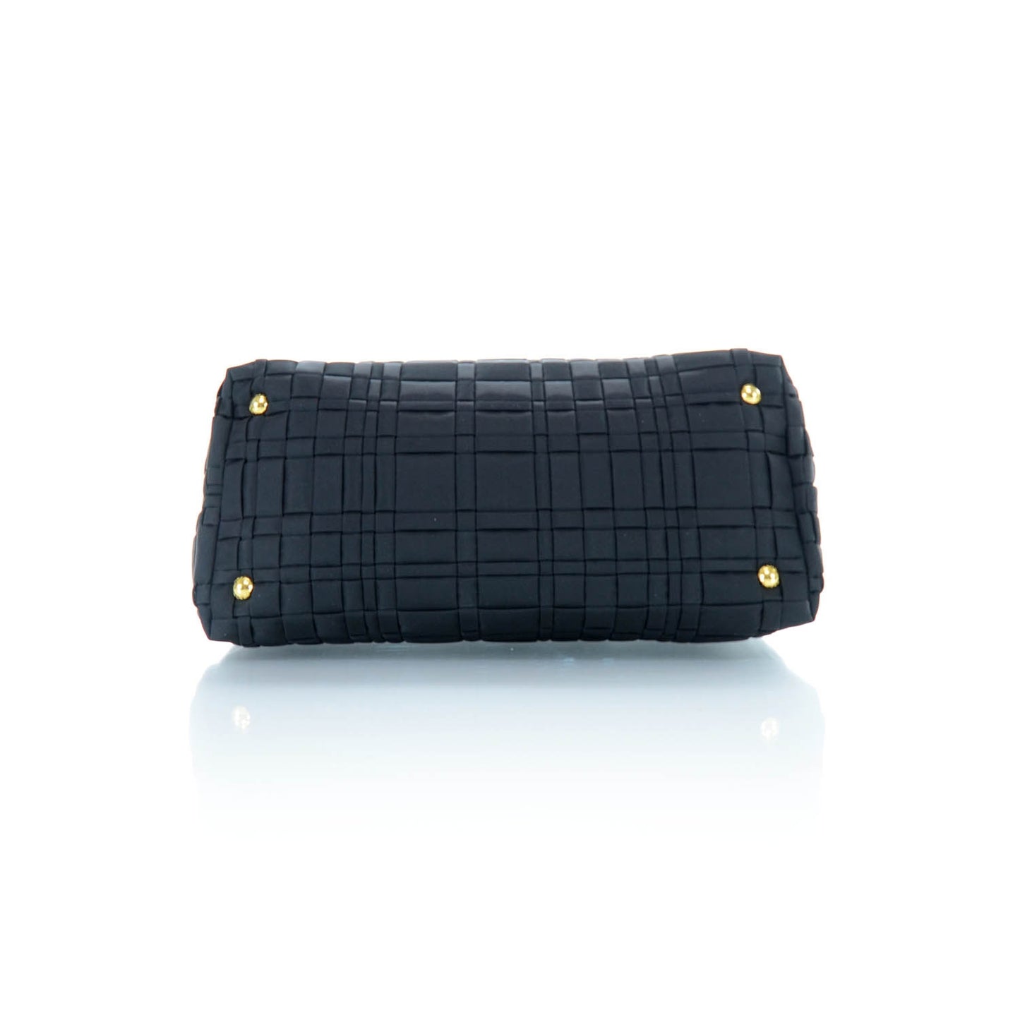 Satin Woven Tote Black