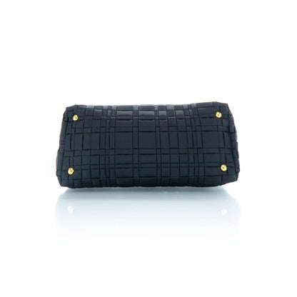Prada Satin Woven Tote Black 4 of 11