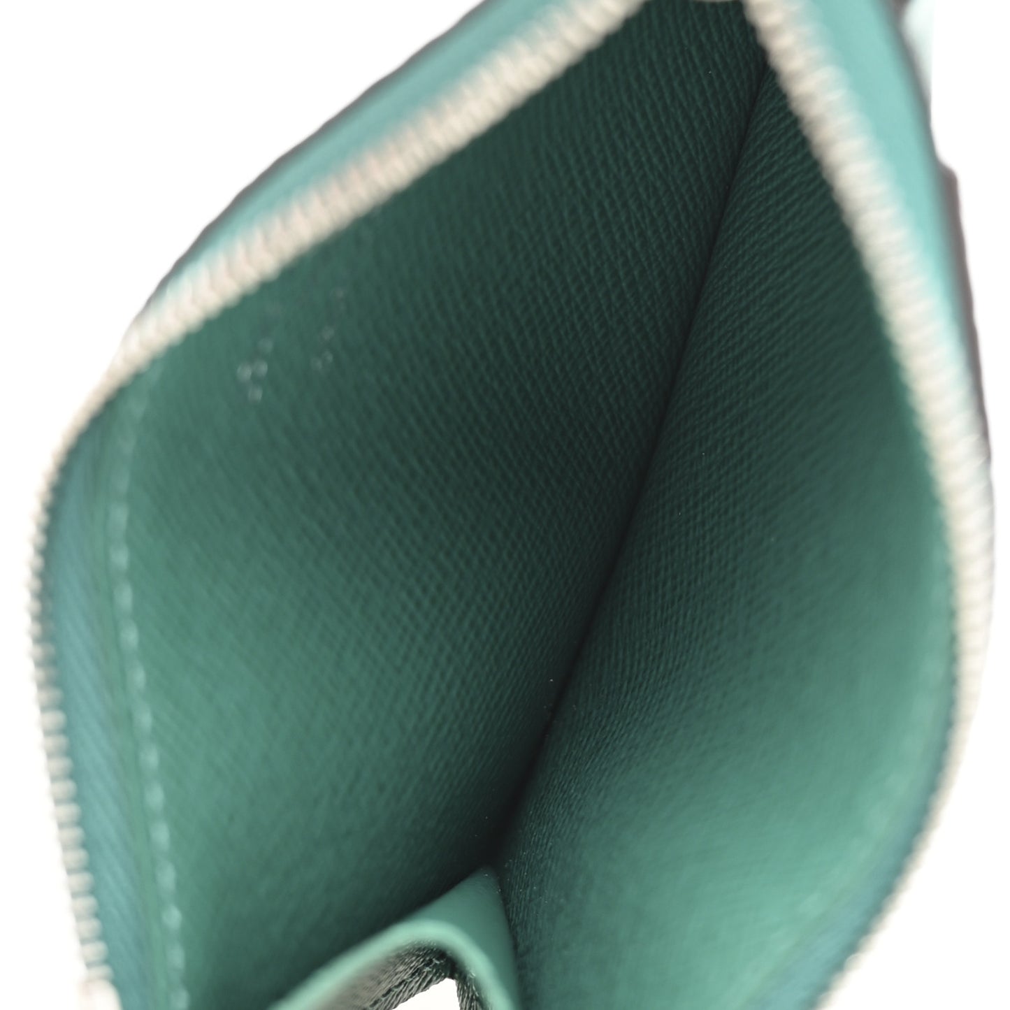 Monogram Zipped Romy Card Holder Borneo Green