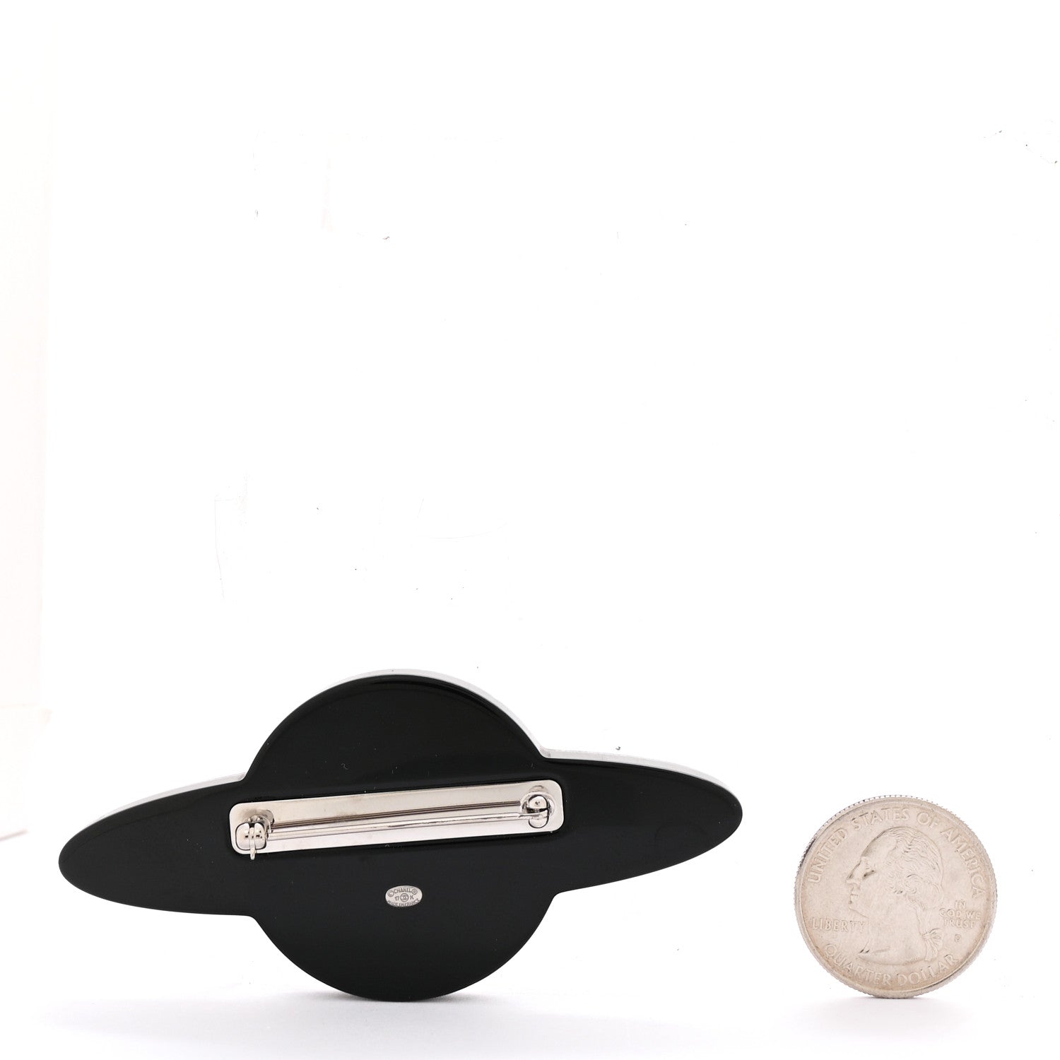 Chanel Glittered Resin Strass Planet Brooch Silver Blue Pink 2 of 4