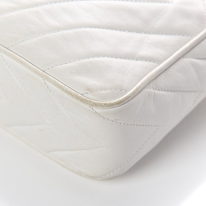Chanel Lambskin Chevron Tassel Camera Case White 10 of 18