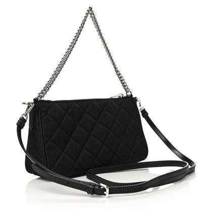 Prada Nylon Tessuto Impuntu Quilted Crossbody Bag Black 3 of 10