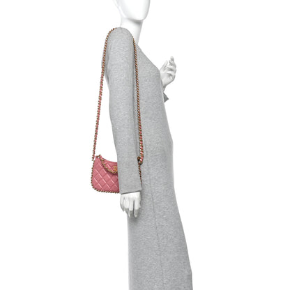 Chanel Lambskin Quilted Chain Around Top Handle Mini Bag Pink 2 of 13