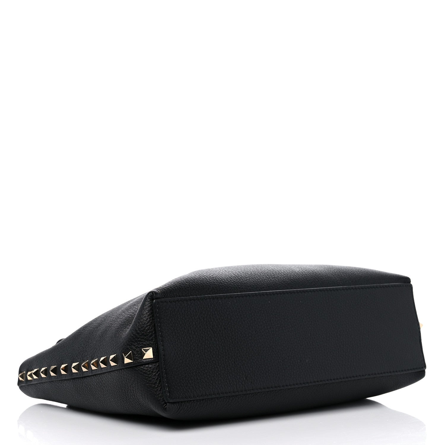 Valentino Garavani Grained Calfskin Small Rockstud Flip Lock Tote Black Rose Quartz 4 of 8