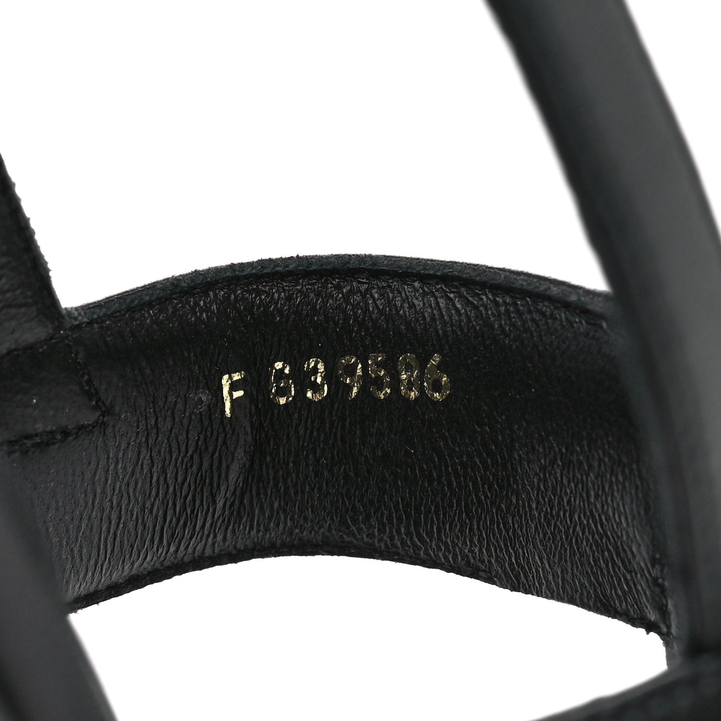 Lambskin Gripoix CC Thong Sandals 40.5 Black Gold