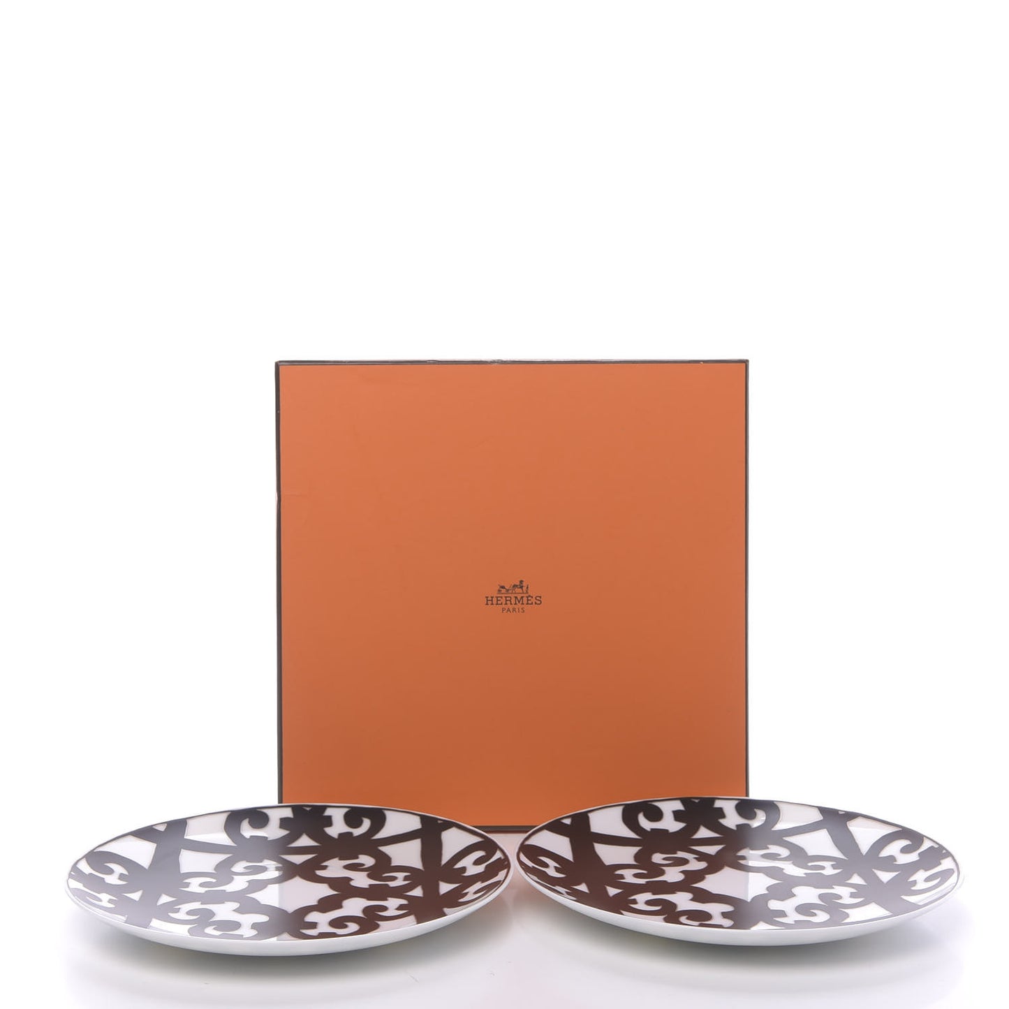 Porcelain Balcon du Guadalquivir Dessert Plate Set of 2 White Black