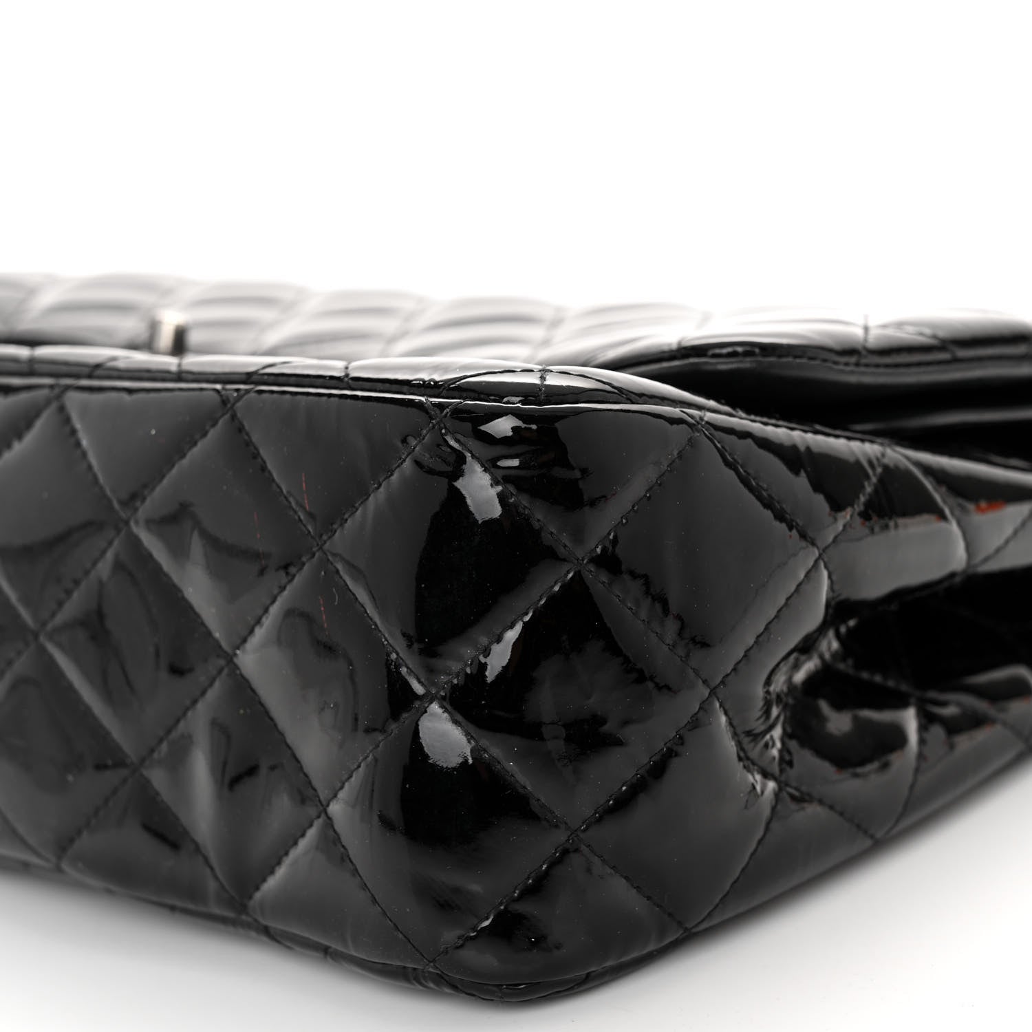 Chanel Patent Quilted Jumbo Double Flap Black 10 of 11