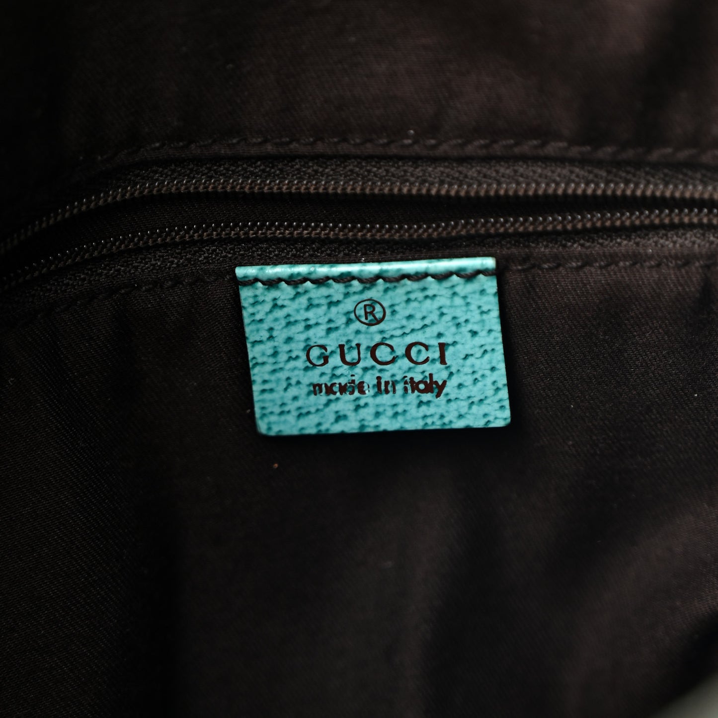 Monogram Drawstring Hobo Turquoise
