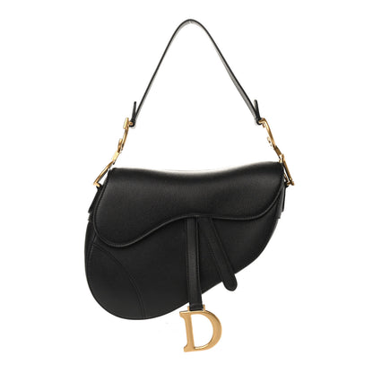 Christian Dior Grained Calfskin Saddle Bag Black 1 of 10