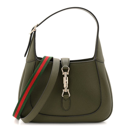 Gucci Sea Calfskin Web Medium Jackie 1961 Hobo Dark Green 1 of 10