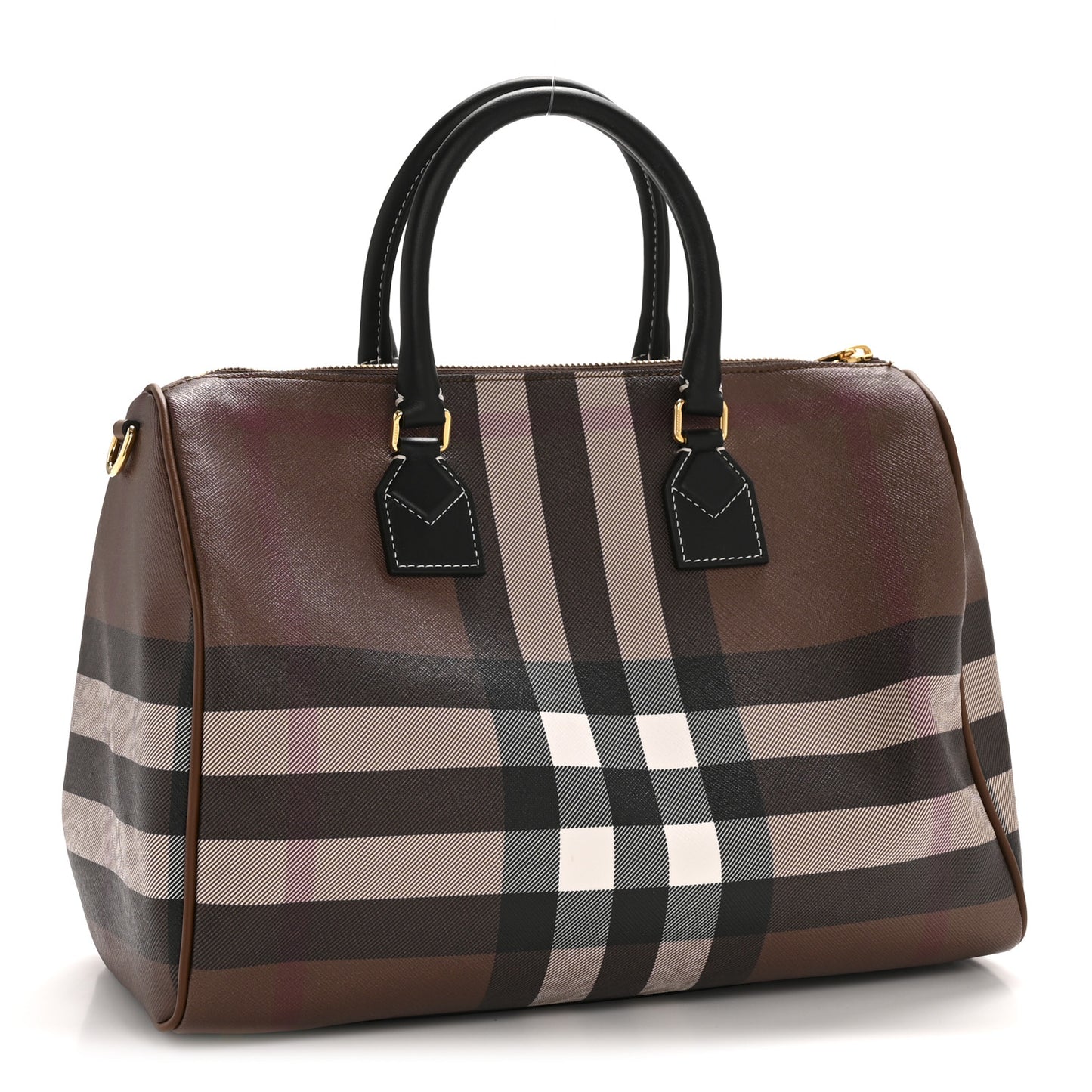 E-canvas Check Bowling Bag Dark Birch Brown