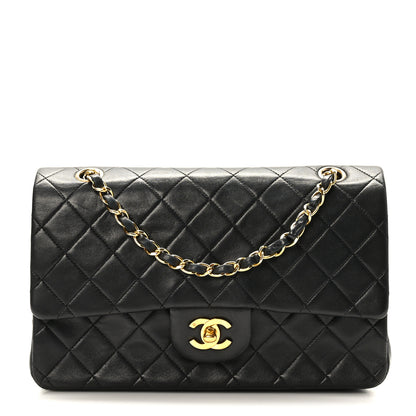 Chanel Lambskin Quilted Medium Double Flap Black 1 of 9