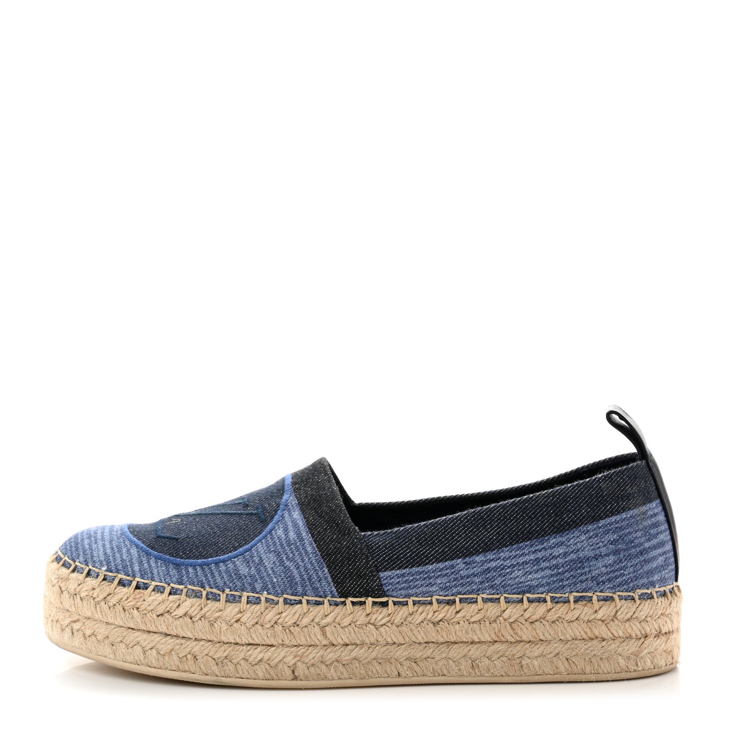 Louis Vuitton Canvas Postcard Espadrille Flats 38 Blue 1 of 7