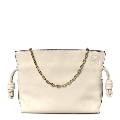 Loewe Calfskin Nano Flamenco Knot Clutch Soft White 1 of 11