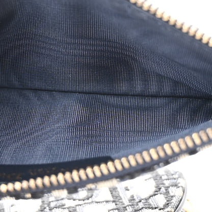 Christian Dior Oblique Saddle Chain Long Wallet Blue 7 of 13