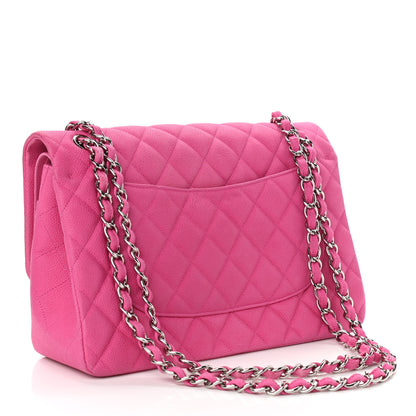 Chanel Iridescent Caviar Quilted Jumbo Double Flap Pink 2 of 13