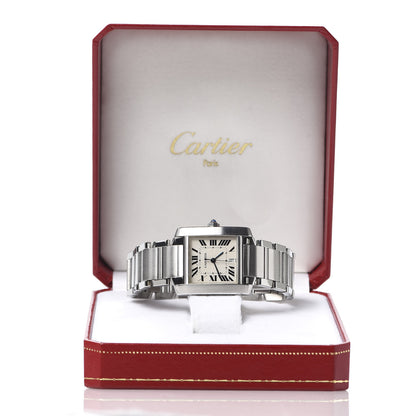 Cartier Stainless Steel 28mm Tank Francaise Automatic Watch 7 of 7
