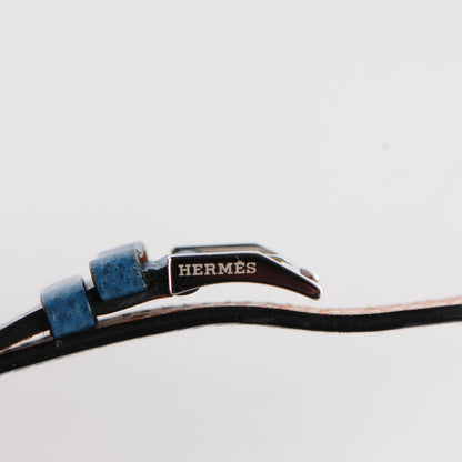 Hermes Stainless Steel Courchevel 30mm Tandem Quartz Watch Blue Jean 7 of 7