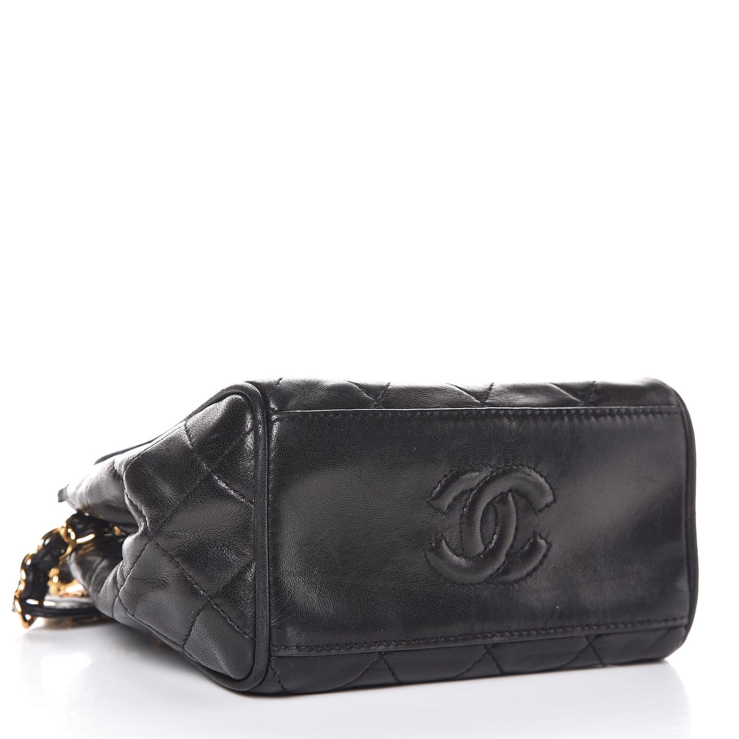 Lambskin Quilted Small Shoulder Bag Black