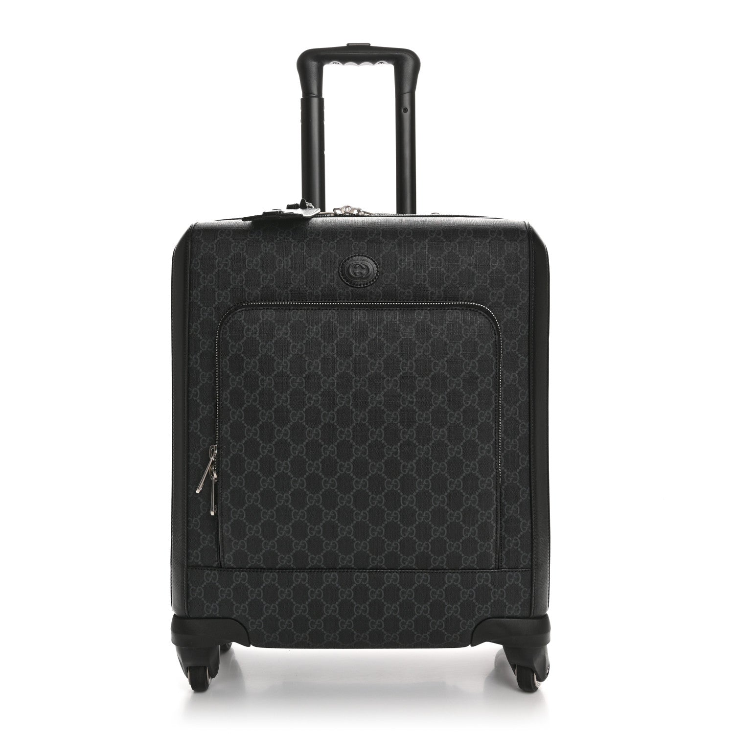 Gucci GG Supreme Monogram Calfskin Carry On Trolley Black 1 of 11