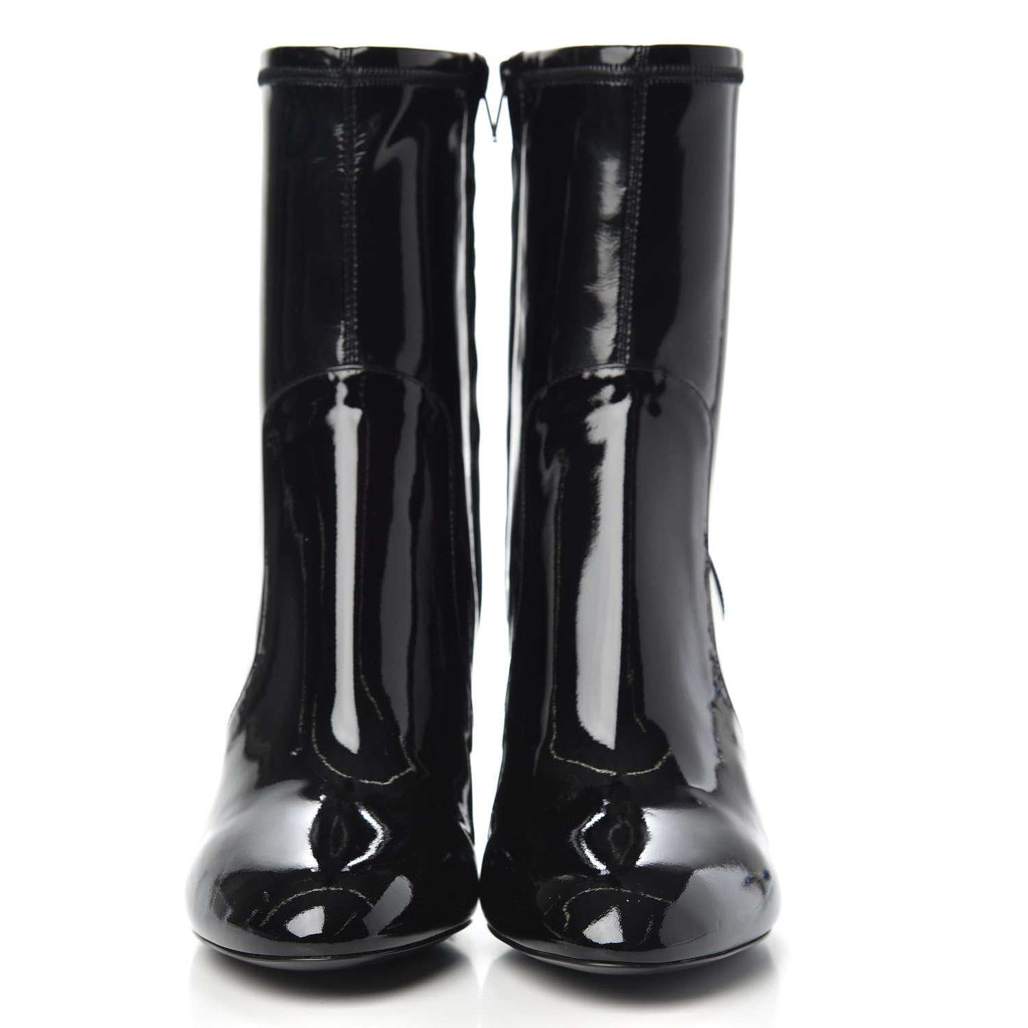 Louis Vuitton Patent Silhouette Ankle Boots 38 Black 2 of 6