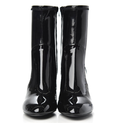 Louis Vuitton Patent Silhouette Ankle Boots 38 Black 2 of 6