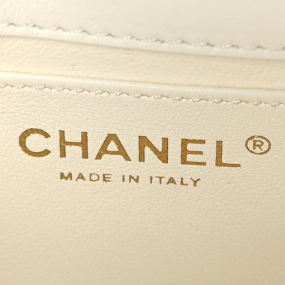 Chanel Lambskin Quilted Mini Heart Charms Flap White 7 of 9