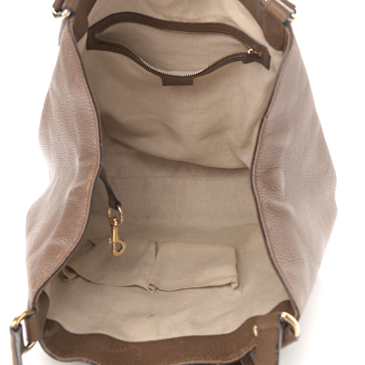 Pebbled Calfskin Medium Soho Shoulder Bag Brown