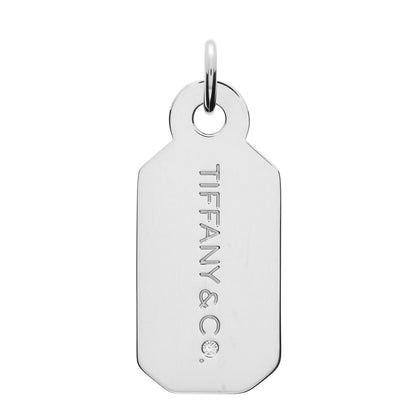 Tiffany Sterling Silver Diamond Price Tag Charm 1 of 3