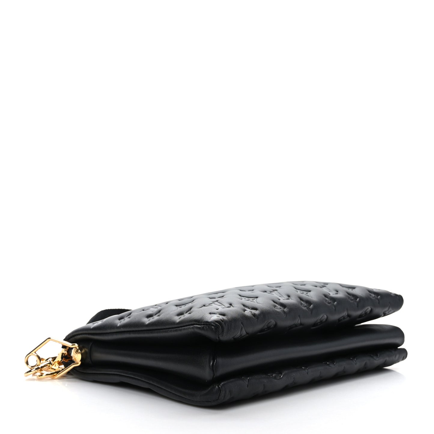 Lambskin Embossed Monogram Coussin MM Black