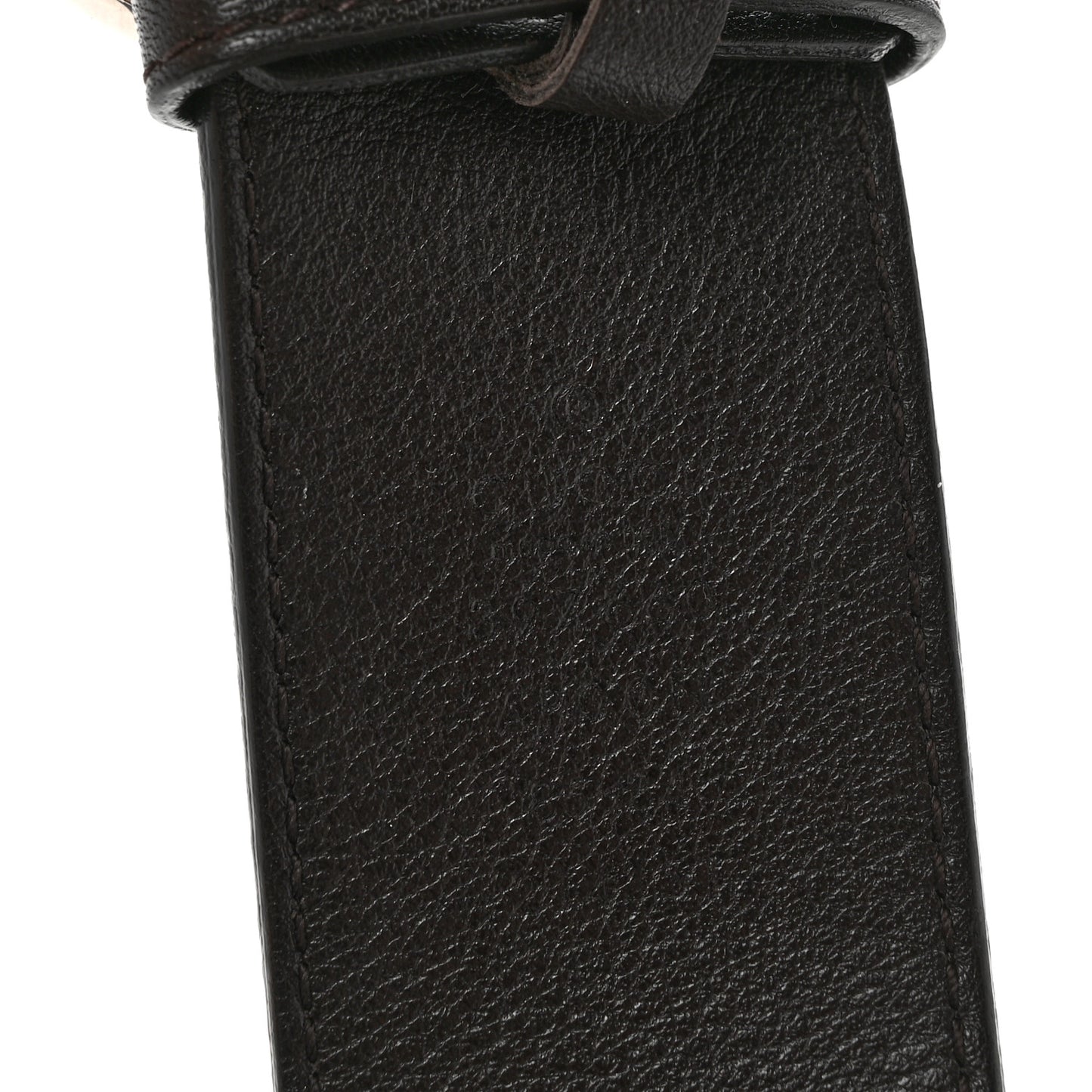 Moon Calfskin Nickel Double G 40mm Belt 85 34 Dark Cocoa