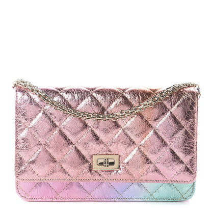 Chanel Metallic Goatskin Quilted 2.55 Reissue Wallet on Chain WOC Multicolor 1 of 9