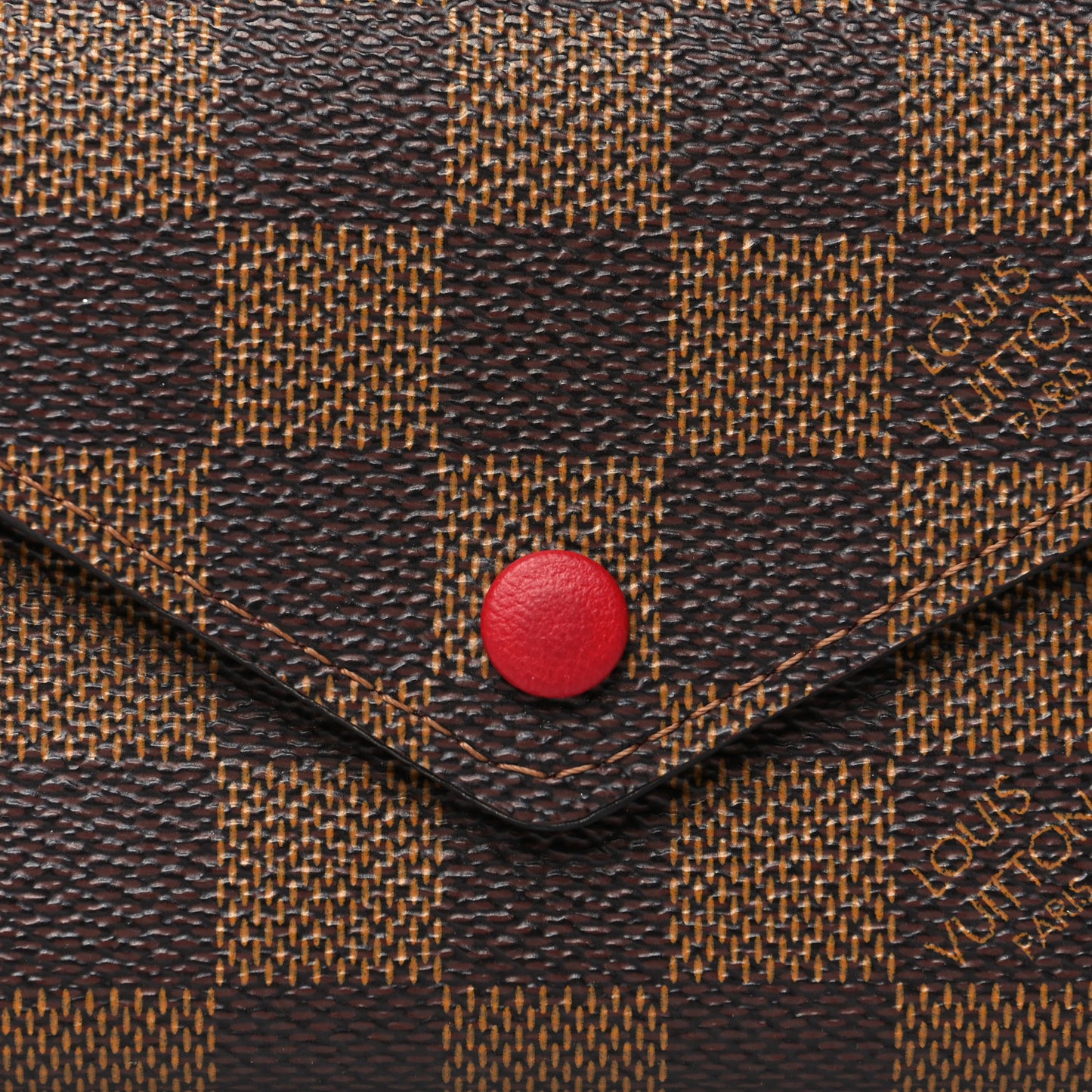 Damier Ebene Victorine Wallet Red