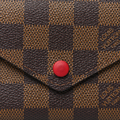Louis Vuitton Damier Ebene Victorine Wallet Red 8 of 9