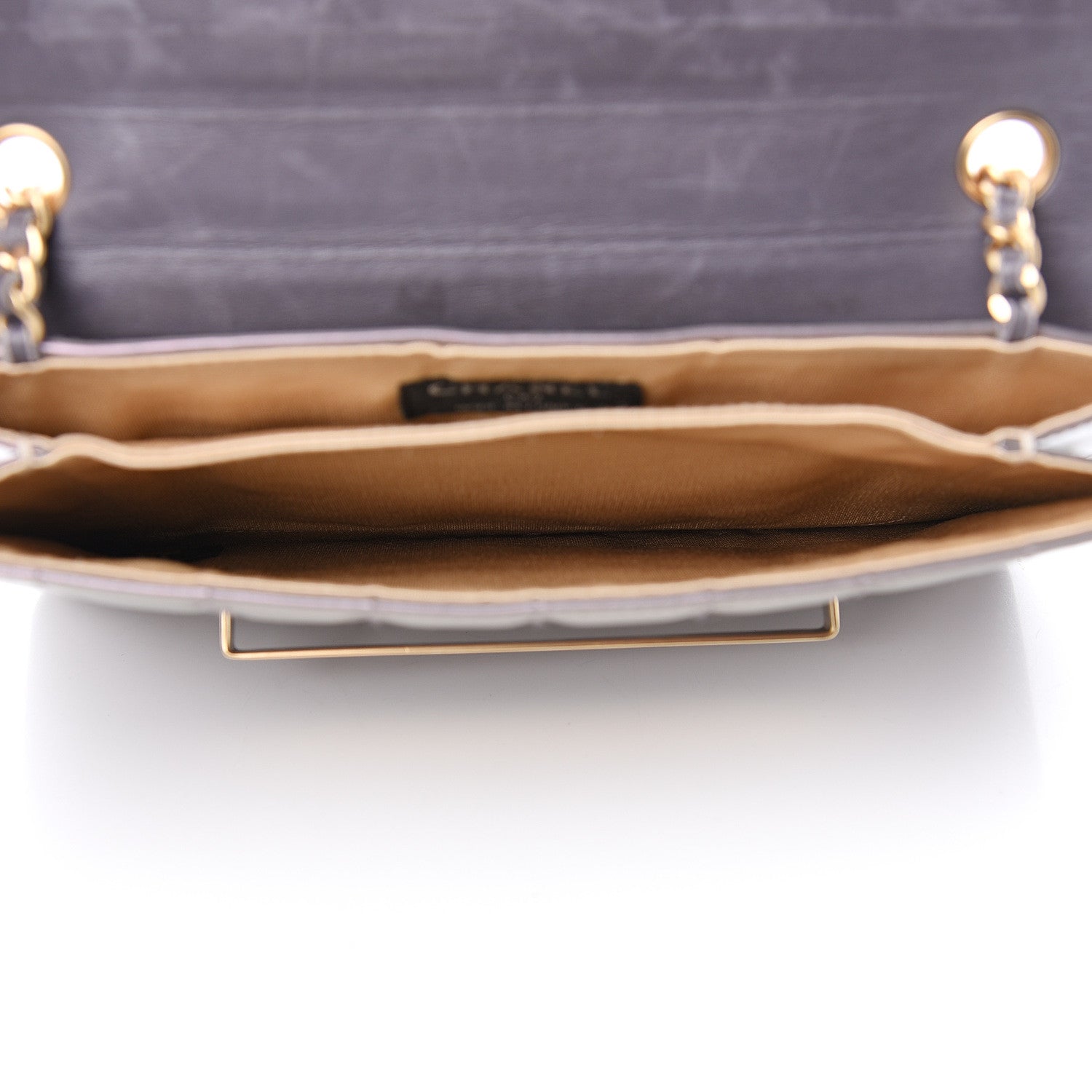 Chanel Patent Chocolate Bar Evening Bag Lilac 4 of 9